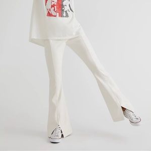 NWOT White Free People “Real Deal Vegan Leather Pants” size 24